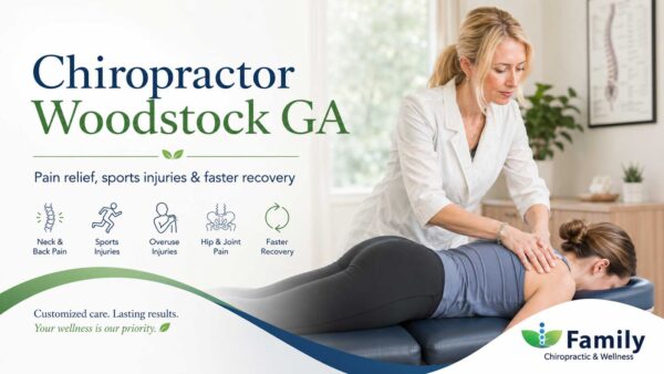 Chiropractor Woodstock GA helping a patient with pain sports injuries and faster recovery Chiropractor Woodstock GA helping a patient with pain sports injuries and faster recovery